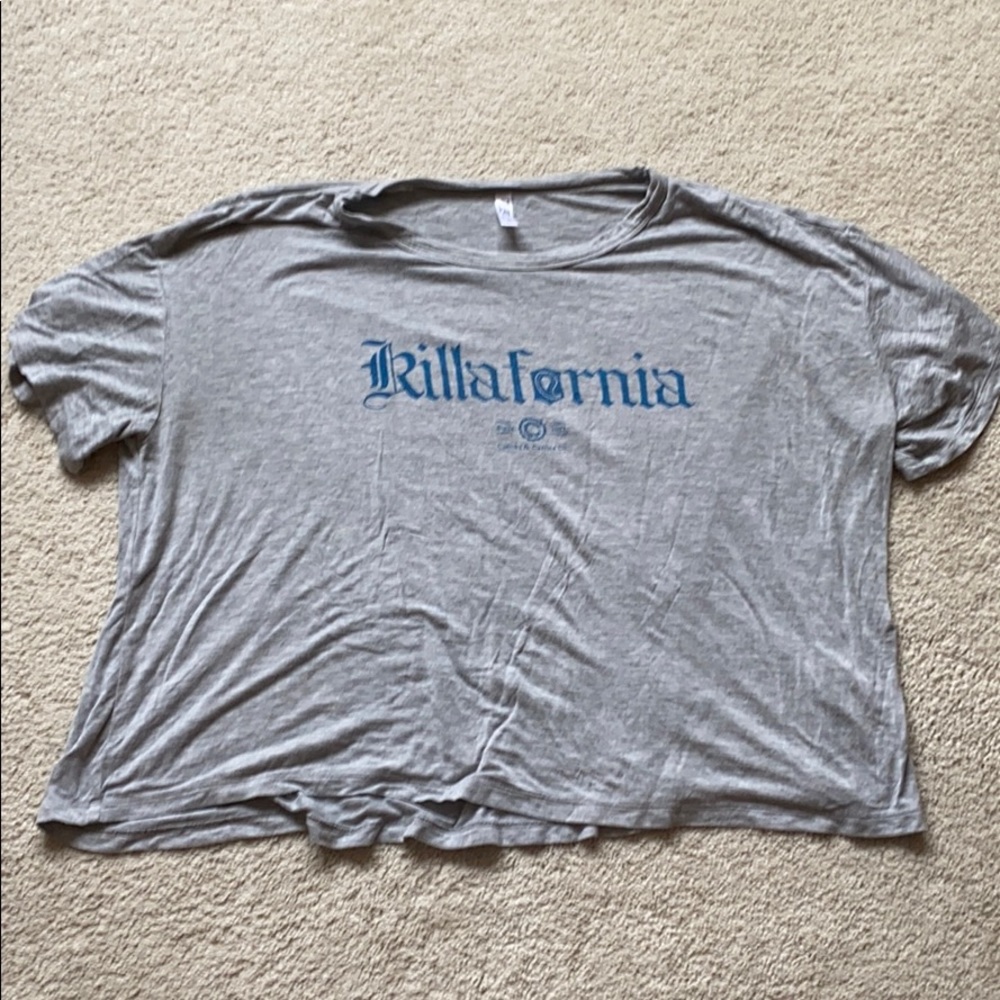 Crooks&castles grey crop top